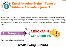 Lengkap Kunci Jawaban Kelas 4 Tema 9 Subtema 2 Pembelajaran 5 Kunci Jawaban Tematik Lengkap Terbaru Simplenews