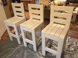 Grab the free plans for this easy 2x4 barstool. Farmhouse Bar Stools We Build These Are Very Sturdy And Add That Perfect Rustic Touch To Any Kitchen Farmhouse Bar Stools Diy Bar Stools Diy Stool