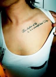 Heartbeat And Quotes Collar Bone Tattoos Chest Tattoos For Women Clavicle Tattoo Collar Bone Tattoo Quotes
