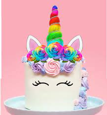 Maybe you would like to learn more about one of these? Xl Unicorn Rainbow Horn Flowers Edible Wafer Cake Topper Decoration Image 2d Ebay