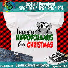 Download I Want A Hippopotamus For Christmas Hippopotamus Svg Hippo Svg Vin By Dynamic Dimensions Thehungryjpeg Com