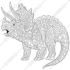 Coloring Pages For Adults Triceratops Dinosaur Dino Etsy Dinosaur Coloring Pages Animal Coloring Books Coloring Books