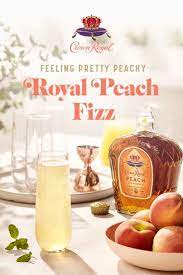 Crown Royal Royal Peach Fizz Summer 2020 In 2021 Alcohol Drink Recipes Alcohol Recipes Mixed Drinks Recipes
