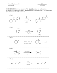 Maybe you would like to learn more about one of these? Organic Chemistry Exam 1 With Answers Key On Products And Reagents Chem 14d Docsity