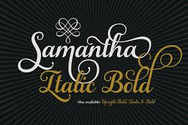 Samantha Script Italic Bold 1904 Script Font Bundles Bold Script Font Script New Fonts