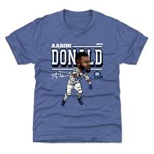 Aaron charles donald (pittsburgh, 23 de maio de 1991) é um jogador de futebol americano que joga como defensive tackle para o los angeles rams da national football league (nfl). Aaron Donald Youth Shirt Los Angeles Football Kids T Shirt 500 Level 500 Level