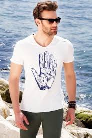 Beyaz Erkek Baskili Organik Tisort 345563 Polo Tisortler Tisort Tisort Modelleri