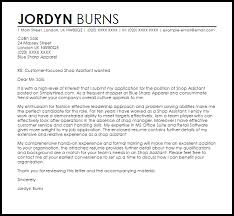 First of all know what the company expects from an eligible candidate. Shop Assistant Cover Letter Sample Cover Letter Templates Examples