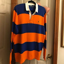Black And Orange Ralph Lauren Polo Shirt Shop Men S Polo By Ralph Lauren Orange Blue Size L Polos At A Discounted Price At Poshmark Description Polo Rugby Shirt C Polo Rugby Shirt Vintage Polo Rugby