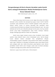 Jun 29, 2020 · salah satunya adalah dengan adanya sebuah komik yang bisa berguna untuk meningkatkan rangsangan membaca. Pdf Pengembangan Kriteria Desain Karakter Pada Komik Sains Sebagai Pendekatan Media Pembelajaran Sains Siswa Sekolah Dasar