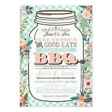 Floral Mason Jar Bbq Baby Shower Invitation Zazzle Com In 2021 Garden Party Invitations Party Invite Template Summer Party Invitations