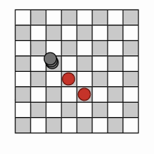 The game begins with the player assigned to play the dark pieces making the first move, again just like the standard version of the game. Beyond Checkers
