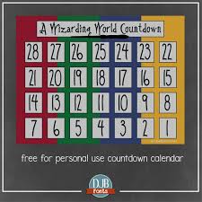 Magical Printable Darcy Baldwin Fonts Countdown Calendar Printable Calendar Printables Countdown Calendar