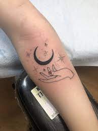 Solid Black Crescent Moon Tattoo Crescent Moon Tattoo Tattoos Moon Tattoo