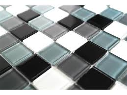 Ihr team von fliesen schwarz. Glasmosaik Fliesen Schwarz Weiss Grau Mix Kr10 Mosaic Outlet