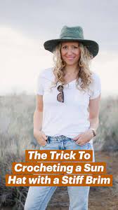Cool The Trick To Crocheting A Sun Hat With A Stiff Brim In 2021 Crochet Hats Crochet Crochet Summer Hats