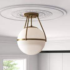 Foundstone Mark 1 Light 13 Semi Flush Mount Reviews Wayfair Semi Flush Ceiling Lights Semi Flush Mount Lighting Semi Flush