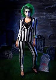Beetlejuice Black And White Striped Suit Beetlejuice Suit Pants For Women Sponsored Suit Sponsored Beetlejuice Women In 2020 Beetlejuice Suit Pantsuits For Women Blazer Street Style