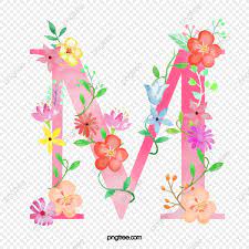 La Fleur De La Lettre M Lettre M Fleur Fichier Png Et Psd Pour Le Telechargement Libre Flower Letters Alphabet Wallpaper M Letter Images