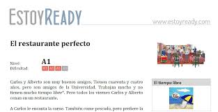 Lectura Graduada Para Practicar Espanol Nivel Inicial Presente De Indicativo Vocabulario De Comida Resumen Spanish Reading Reading Material Teacher Store