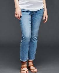 Details About Gap Maternity Crop Kick Jeans W Demi Panel Light Wash Size 8 Nwt