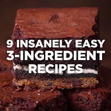9 Insanely Easy 3 Ingredient Recips Video Ingredients Recipes Desserts Recipes