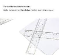 Thin Transparent Plastic Inch Scale Ruler 30Cm, Centimeter Inch Scale Ruler. Plastic Ruler Small Ruler for Measuring Suitable for Schols and Suitable ...