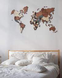 Wall Map Of The World Map Wooden Travel Push Pin Map World Etsy Living Room Decor Rustic Map Wall Decor House Decor Rustic