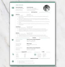 Consultancy Resume Cv With And Without Icons Green Resume Resume Cv Cv Resume Template