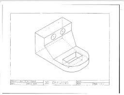 Technical Drawing In Three Dimensions Technical Drawing Drawings Technical