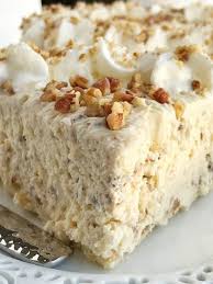 Cream cheese, fresh whipped cream, and pecans inside pie crust. Pecan Cream Pie Together As Family