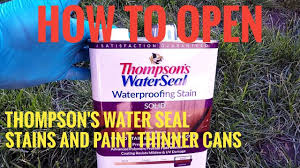 However, you must wait for the first coat to dry (typically about 2 hours) and apply the second coat within 4 hours of applying the first coat. How To Open Thompson S Water Seal Other Stains And Paint Thinner Cans Youtube