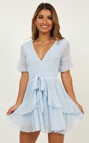 Know What You Want Dress In Blue Showpo Blue Dress Casual Sorority Dresses Casual Party Dresses