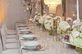 Party lovers premium purple collection party lovers premium purple plates are the perfect way to decorate your party table. Table Set For An Event Party Or Wedding Reception Luxury Elegant Table Setting Dinner Stock Photo Picture And Royalty Free Image Image 119547790