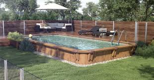 Pin By Debra Korch On Piscine Valmorin Rectangular Pool Above Ground Pool Landscaping Wooden Pool