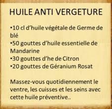 Recette Huile Anti Vergetures Huile Anti Vergeture Anti Vergeture Vergeture