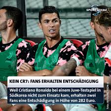 Diese 25 promis haben sich zum gluck die zahne richten. Sportschau No Cr7 No Party Die Klage Zweier Fans Facebook
