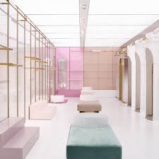 This Click And Mortar Shop Optimizes Floor Space By Turning Fitting Rooms Into Hallways Retail Store Interior Store Design Interior Retail Interior Design