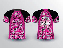 Black Hot Pink with Softball Stich Mark Jersey Template Stock Vector