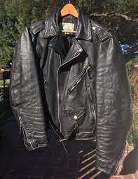 Vintage Black Leather Motorcycle Biker Jacket Size 40 Made In Etsy Vintage Leather Motorcycle Jacket Biker Jacket Vintage Biker Jacket