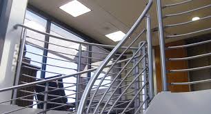 The posts and handrail are powder coated aluminum, although stainless steel is also an option. Stainless Steel Railings Ç€ Poppe Potthoff