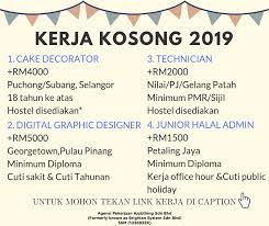 Job vacancies 2019 at universiti selangor (unisel) universiti selangor (unisel) established on 24 august 1999 by the malaysian government. Maukerja Twitterissa Kerja Kosong 2019 1 Cake Decorator Https T Co Sbgou2mq0f 2 Digital Graphic Designer Https T Co Zdgqbpx5yh 3 Technician Https T Co Qmx889t7r1 4 Junior Halal Admin Https T Co Idnkeh5n2g Rt Follow Maukerjamy Untuk