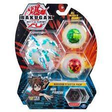 I have personally seen 4 different ones here and have seen a fifth version on ebay. Bakugan Starter Pack 3 Pack Haos Pyravian Collectible Action Figures Target Action Figures Action Figures Collection Starter Pack