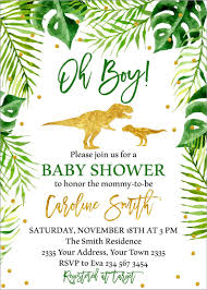 These adorable baby shower invitations are printed on 5x7 100 lb. Dinosaur Baby Shower Invitation Dinosaur Baby Shower Invite Etsy Dinosaur Baby Shower Invitations Jungle Baby Shower Invites Dino Baby Shower