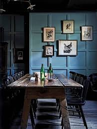 How To Recreate Modern Farmhouse Design In City Apartment Dining Room Blue Dark Dining Room Dark Blue Dining Room