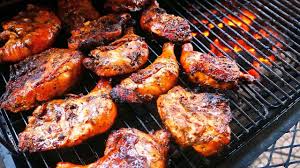 For other cuts, turn chicken over and jerk chicken is done when skin is burnished brown and chicken juices are completely clear, with no pink near the bone. How To Make Jerk Chicken At Home Youtube