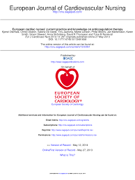 Pdf European Cardiac Nurses Current Practice And Knowledge