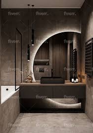 Whether you want inspiration for planning a bathroom renovation or are building a designer bathroom from scratch, houzz has 18,11,892 images from the best designers, decorators, and architects in the country, including facilis architecture and interior design studio and the vrindavan project. Kugokts I Will Design Interior And Exterior For All Your Projects For 20 On Fiverr Com Bathroom Interior Design Modern Bathroom Design Bathroom Design Luxury