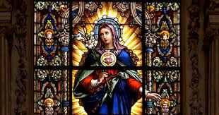 Immaculate heart of mary, religious image of the sacred heart of mary, detail painting. Immaculate Heart Of Mary Pray For Eric Click To Pray