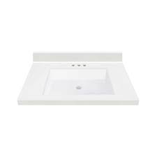 Magick Woods Elements 31 W X 22 D Cultured Marble Vanity Top With Contemporary Rectangular Integrated Bowl At Menards